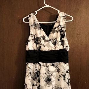 Black and White Floral Dress